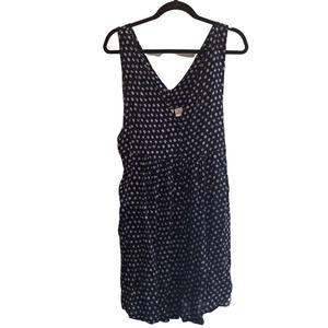 Vintage Take Nine Maternity Navy & White Daisy Print Tank Dress Size Medium